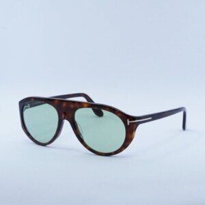 Tom Ford Rex 02 FT1001 54N Aviator Sunglasses - Havana/Green Photohromic